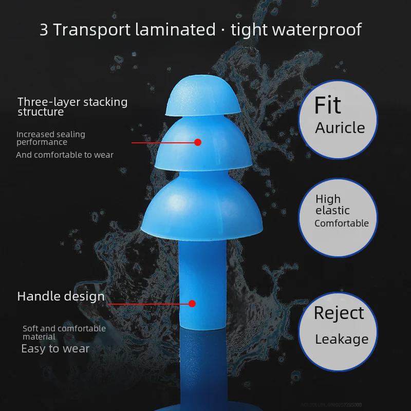 Waterproof Silicone Swimming Nose Clip & Ear Plugs Set with Case