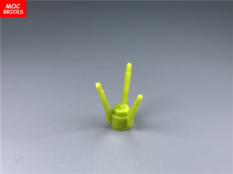 Non-Toxic 50Pcs/Lot Moc Bricks Grass Flower Stem Plants Fit With 3741 Action Figure Model Educational Building Blocks Toys Kids Gifts