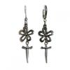Flower Dagger Star Earrings - Hypoallergenic Silver Fairy Jewelry, Y2K Cute and Nickel-Free