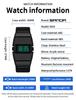 SANDA 9504 Luxury Men's Digital Multi Functional Night Light Timer Calendar Outdoor Sports Waterproof Student Electronic Watch