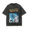 Dragon Ball Z Washed Oversized T-Shirt Cotton Short Sleeve Men Women Loose Large Casual Sports Fitness T-Shirt Men's Harajuku Clothing