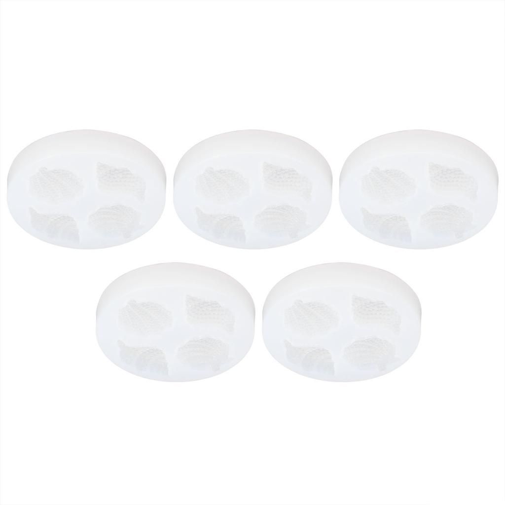 5PCS Silicone Mold Shell Conch Mirror Epoxy DIY Crafts Decoration Mold for Phone Case Decoration