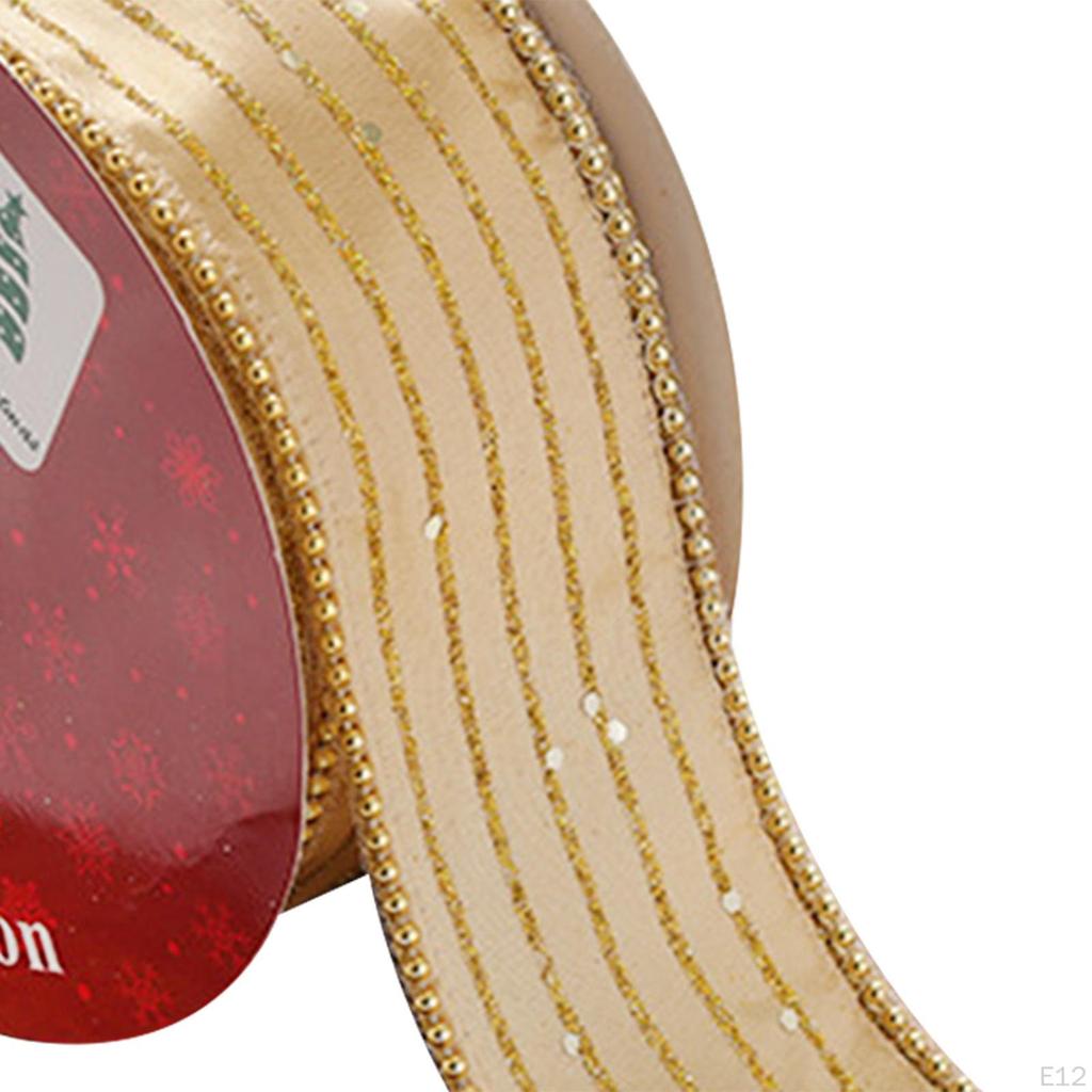 Christmas Ribbon Gift Wrapping Decorative Luxurious 6.3cm Width Packaging 9.1M