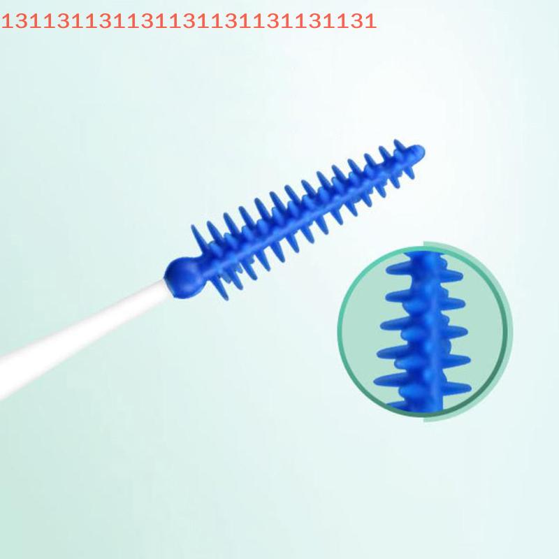 200 Pcs Super Soft Dental Cleaning Teeth Cleaner Floss Toothpicks Oral Care Tools for Better Smile Silicone Interdental Brush