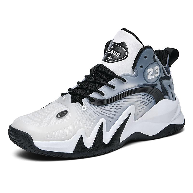 Men's Outdoor Sneakers Glow-in-the-dark Personality Fashion Versatile Boys Basketball Shoes Wear-resistant Anti-slip Shock-absorbing Student Running