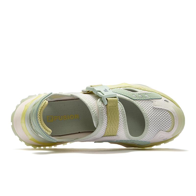Fila Fusion Bianco Sandal Comfortable Soft Buckle Beach Sandals Women Sandals White Green T12W521703F-WP