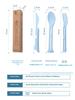 1pc Nordic Style Wheat Straw Children's Knife, Fork, and Spoon 3-in-1 Portable Cutlery Set