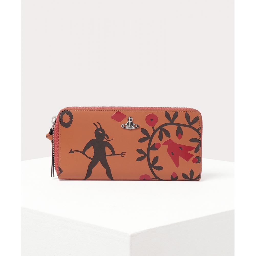 

Vivienne Westwood Japan CLOWN PRINT ROUND ZIPPER WALLET 3118DT1