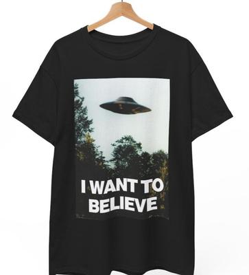 T-shirt I Want To Believe | T-shirt OVNI | Cadeau pour fan de X-Files | T-shirt Alien, T-shirt unisexe