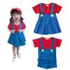 Super Mario Bros Costumes Cosplay Show Set For Kids With Stylish Cartoon Design