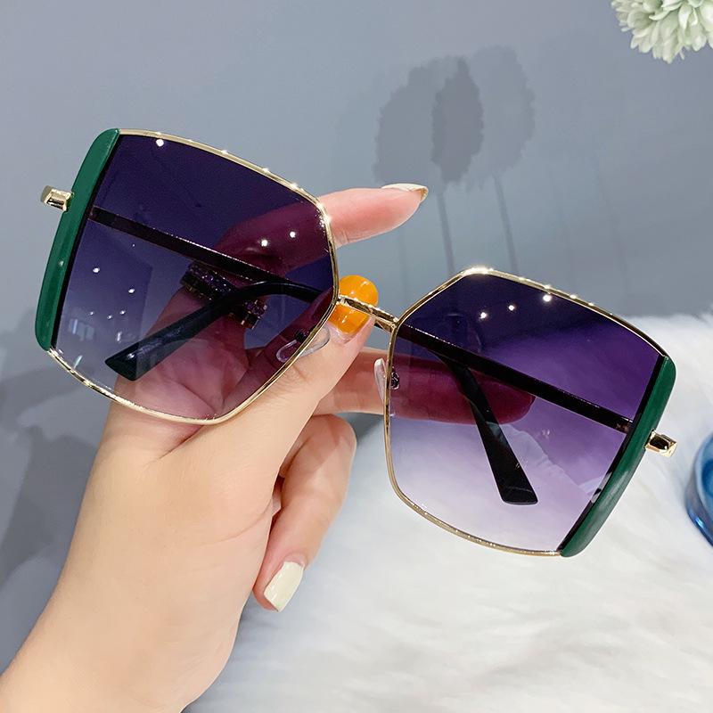 Korean Style Retro Oversized Square Sunglasses for Women - Sun Protection & Street Style Trend Sunglasses Only