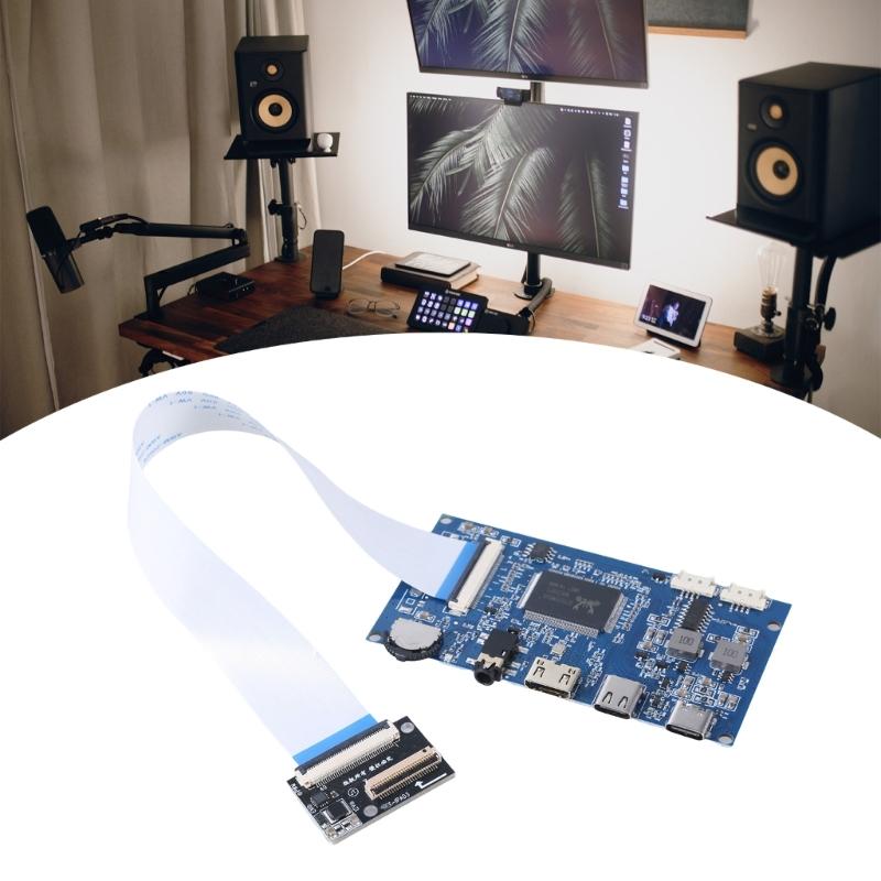 1 Set LCD Panel Driver Board with EDP Cable Support USB 5V Input RTD2556 Main Control Chip 2-Channel 2x2W 2048x1536