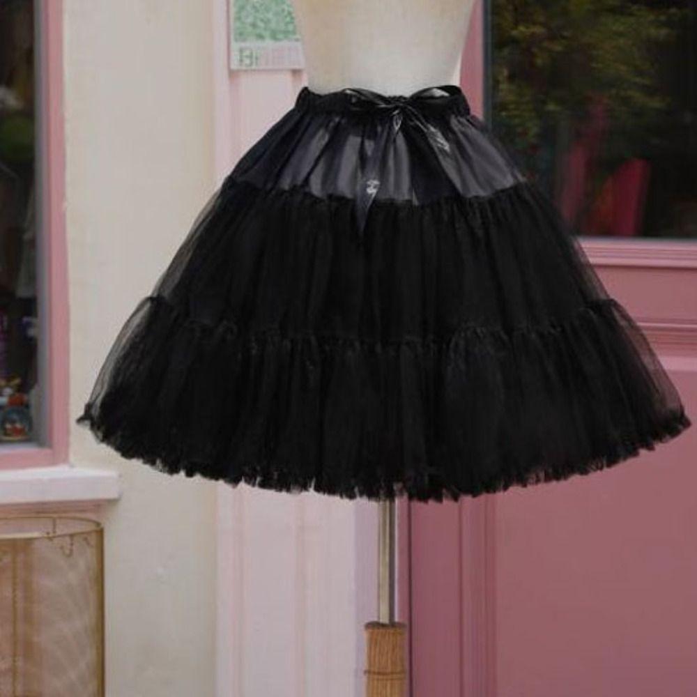 Multilayer Short Dress Jupon Fille Lace Bow Petticoats for Wedding Girls