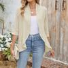 Dámská ležérní móda Temperamentní bunda Cardigan s volným tříčtvrtečním rukávem