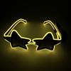 Halloween Star Luminous Glasses Cosplay Costume Props LED Glasses Christmas Party Birthday Gift Sunglasses [MAYTOTE] (Yellow)