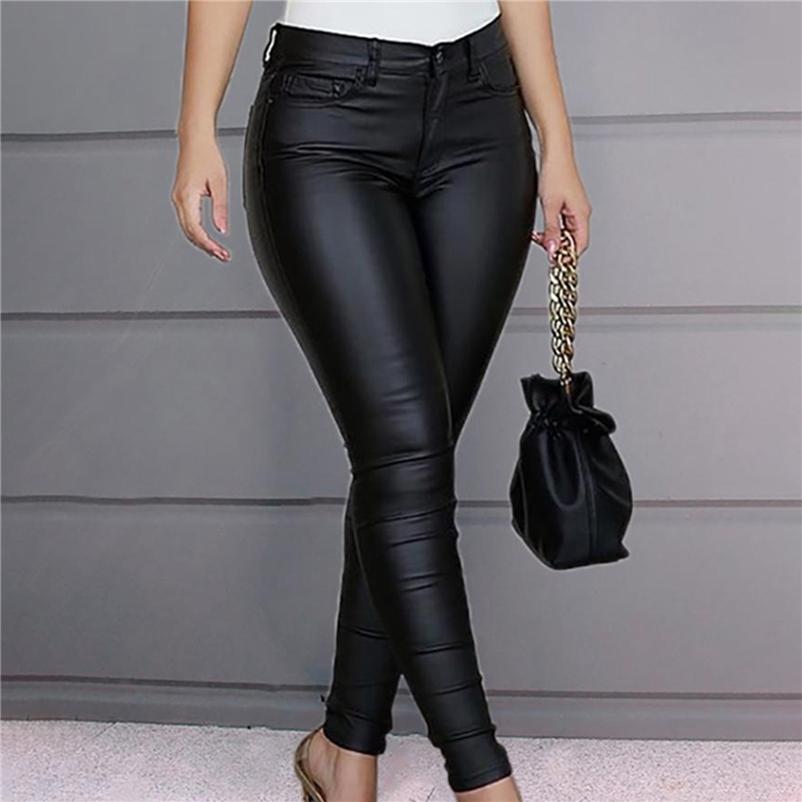 Leggings sólidos de piel sintética para mujer Medias Damas Delgadas Talla  Grande Pantalones largos elásticos comprar a buen precio — entrega  gratuita, reseñas reales con fotos — Joom