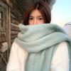 Solid Color Thick Large Scarf Women Men Autumn Winter Korean Style Student All-Match Shawl Warm Neck Scarf