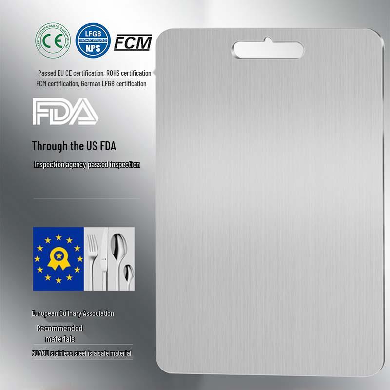 Pure Titanium Crystalline Cutting Board: Antibacterial, Anti-Mold, Double-Sided, 304/316 Stainless Steel