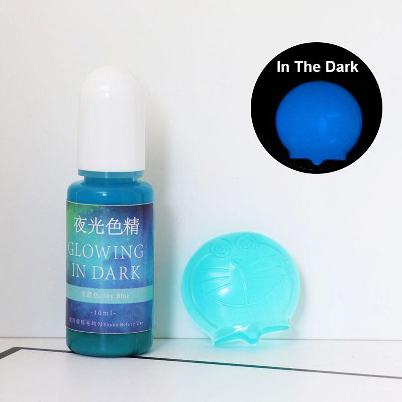 Silicone world 10ML 20 Colors Fluorescent Pigment Luminous Paint Resin Dye UV Resin Coloring Epoxy Resin Pigment for DIY Crafts