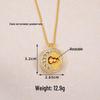 Ancient Gold Sand Eight-Treasure Compass Blessing Necklace - Chinese Retro Copper Alloy Jewelry
