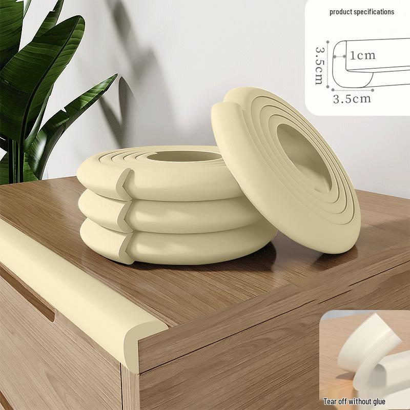 Soft Foam Edge and Corner Anti-Collision Protection Strip for Table, Window, Door, and Sill