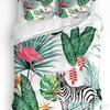 Nursery Bedding Set Comforter Duvet Cover Pillow Shams Funny Playful Jungle Animals Wildlife Mammal Bedding Cover Double Bed Set