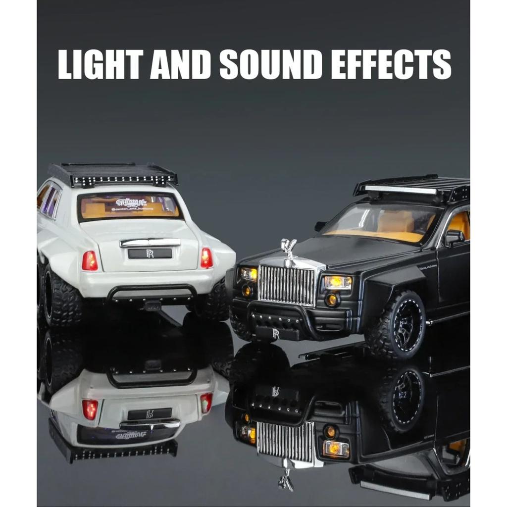 1/32 Rolls-Royce Phantom 6X6 Alloy Car Model Diecasts Metal Toy Off-road Vehicles Model Sound and Light Kids Gifts