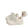 Campus Style Platform White Shoes Children 2025 New Popular Casual Sports Shoes Versatile Chic Shoes Bread Shoes