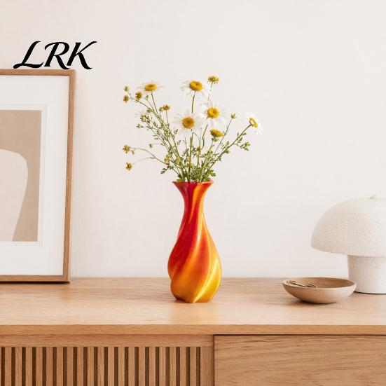 Creative Flower Holder 3D Printed Vase, Twisted Minimalist Arrangement Holders, Artistic Line Design Vase Elegant Home Decor for Living Room