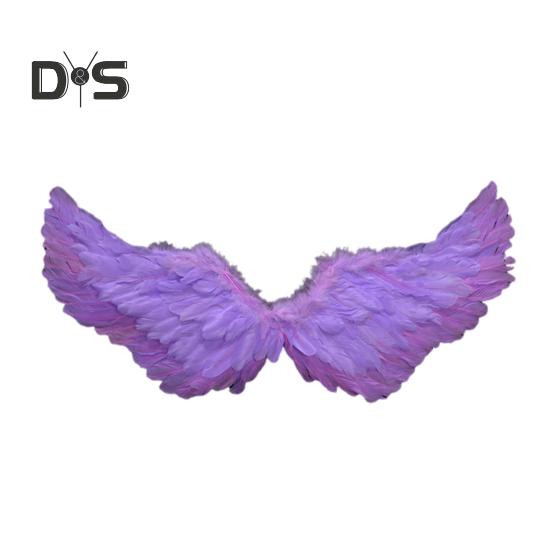Kids Angel Wings Girls Princess Costume Adjustable Feather Fairy Wings Cosplay Stage Performance Prop for Halloween Parties