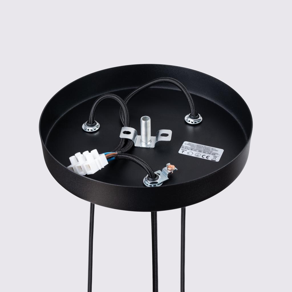 Carbon pendant lamp 3P black