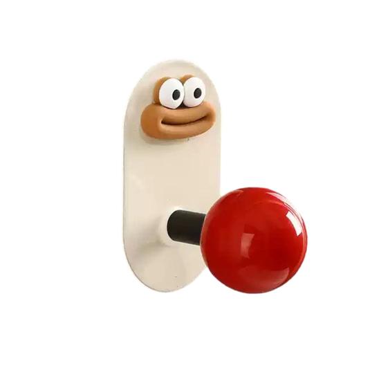 Adhesive Wall Hooks Hair Accessories Organizer Rounded Edge Cartoon Adhesive Hook for Bathroom Kitchen