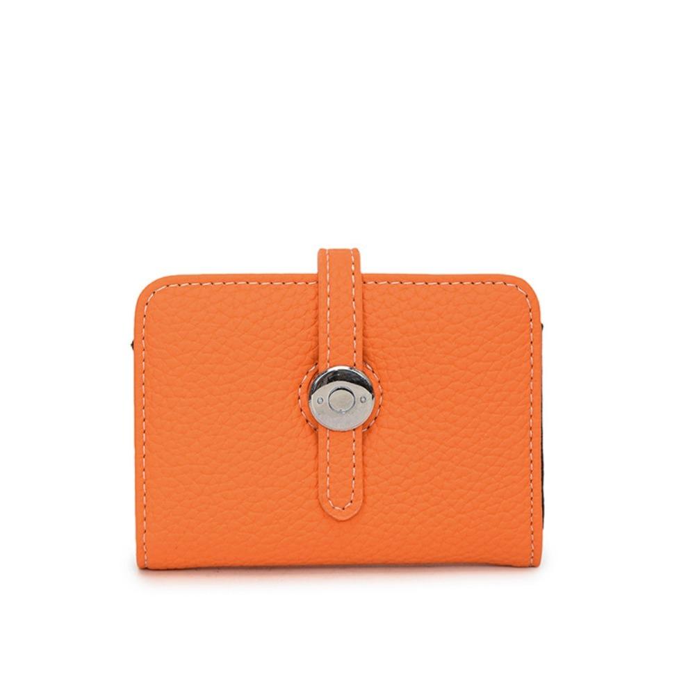 New Vintage Luxury Women Card Holder Small Delicate Ins Minimalist Exquisite Purse Elegant PU Leather Portable Clutch Wallet