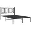 VidaXL Cadre de lit métal sans matelas avec tête de lit noir 120x190cm 376125