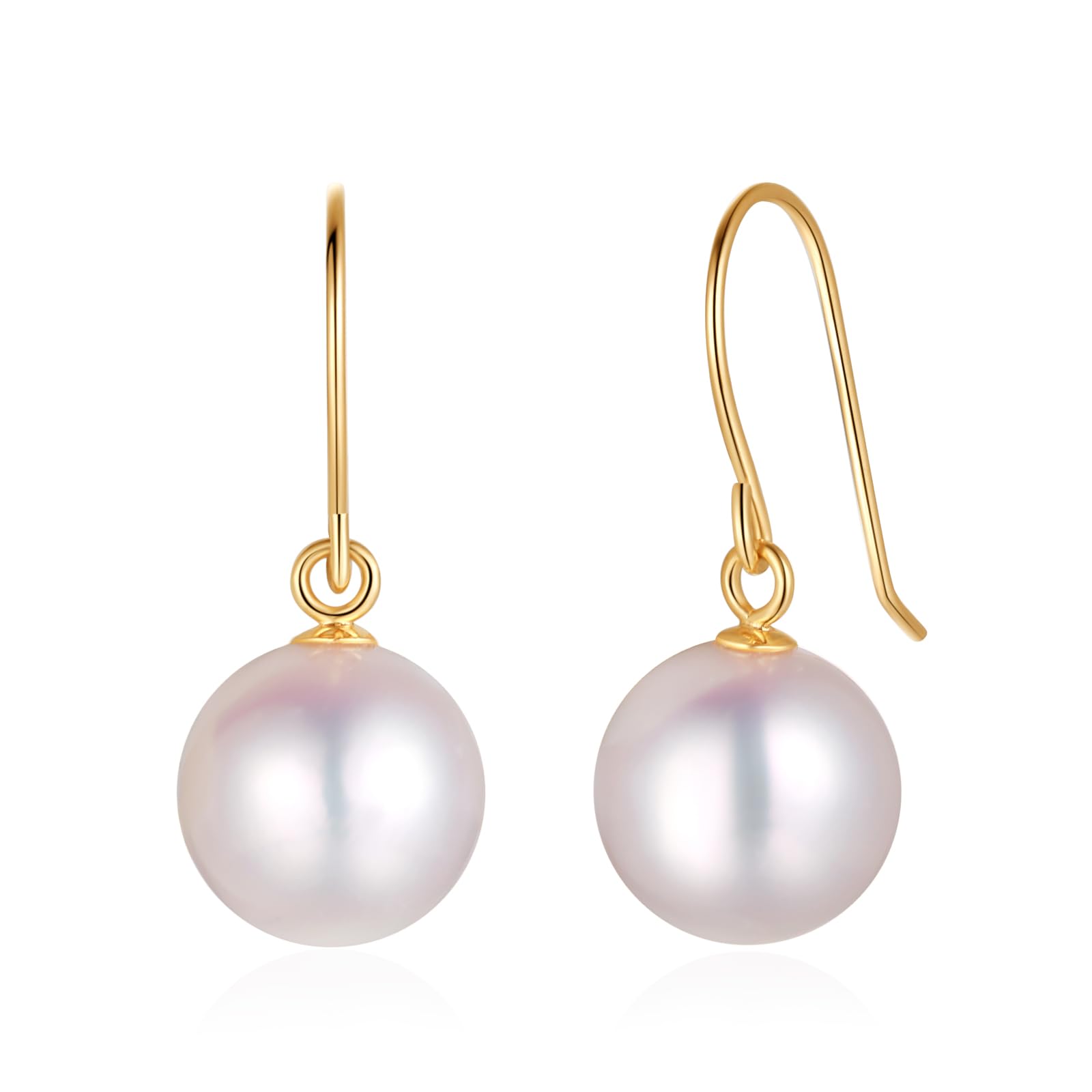 

KOKO PEARL JEWELRY Made in Japan Akoya Pearl Earrings for Genuine Everyday Women, Pearls, Casual, Wear, Simple, eg-18k-70