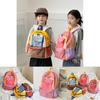 Childrens Oxford Cloth Backpack With Color Block Design For School And Travel Use