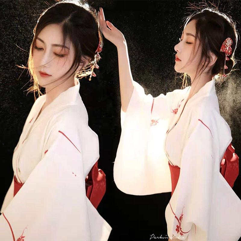 Japanese Furisode Kimono: Women's Traditional Formal Wear for Photography