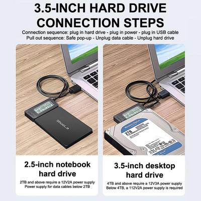 Usb To Sata Adapter Converter Cable Ssd Hdd Hard Drive External Adapter Digital Screen Display Usb 3.2 3.0 To Sata Converter