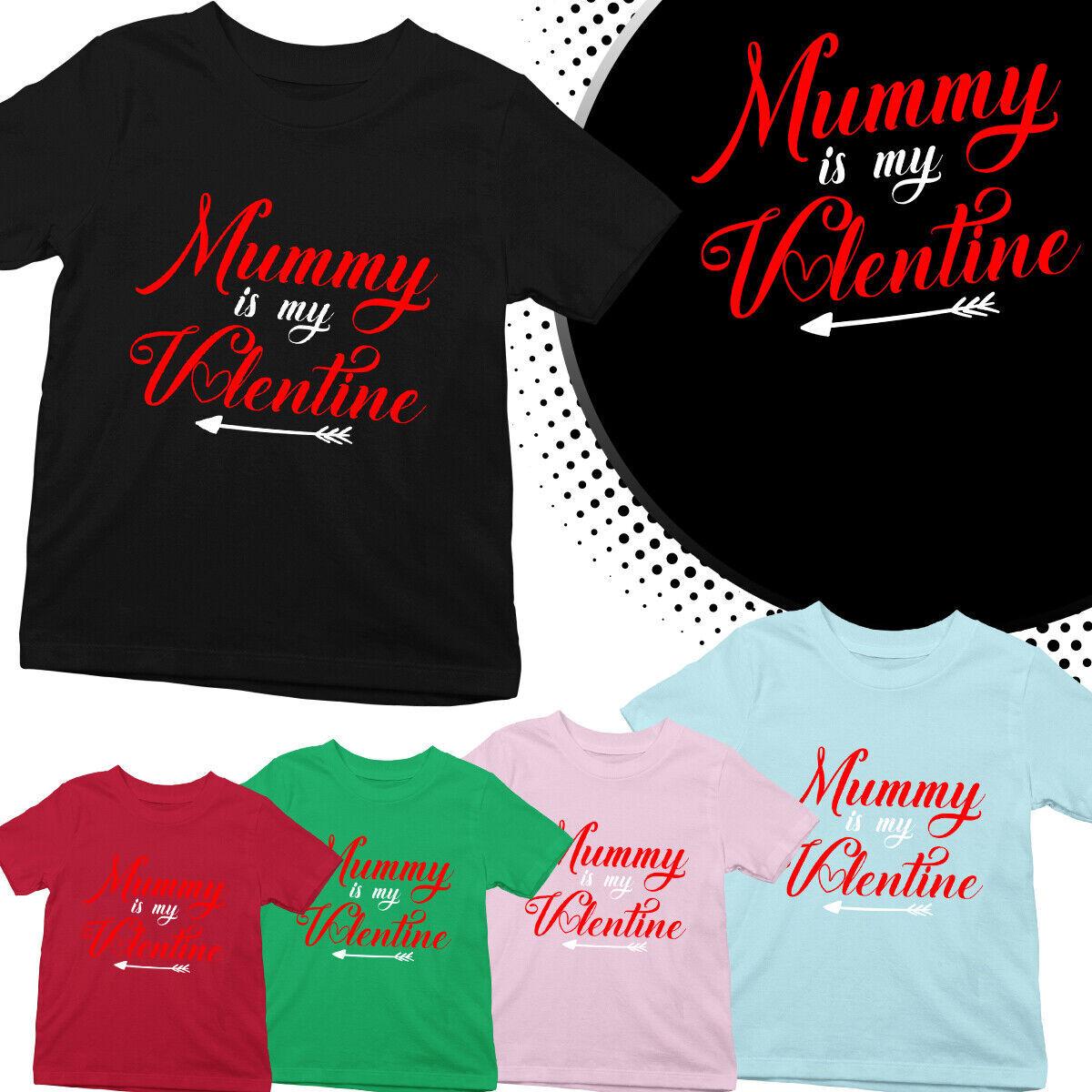 Mummy is My Valentine 100% Cotton T-shirt Mens Tees Top Valentine s Day Tee Top #VD M