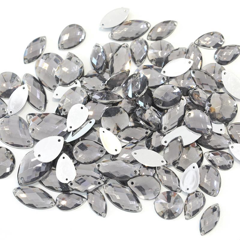 Mixed Shape Imitation Table Double Hole Mesh Hand Seam Drill Acrylic Drill, Special-Shaped Drill Diy Accessorie Flat Bottom Drill Beauty Sticker Drill