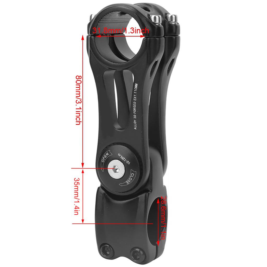 Verstellbarer Aluminiumlegierung Fahrradlenker Vorbau für Mountainbike Fahrradteile Fahrradzubehör(31.8*115 )