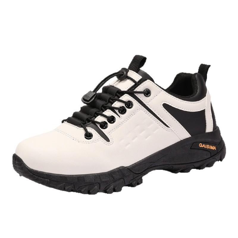 New Four Seasons Outdoor Hiking Non-slip and Wear-resistant Hiking Shoes Leather Surface Soft Sole Lightweight Shock Absorption Sneakers Versatile