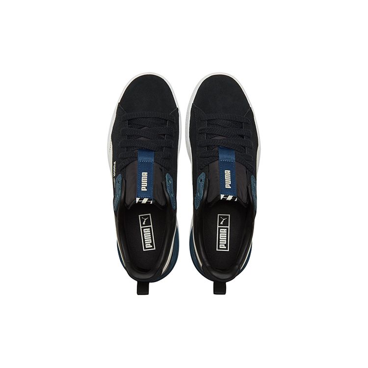 Puma Suede Series Bloc Classic Versatile Casual Low-Top Sneakers Unisex Sneakers Black 384187-01