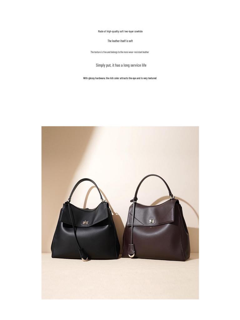 2025 Advanced Women's Cowhide Tote & Handbag: New Fashion Single Shoulder Backpack Design
