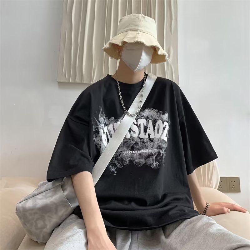 WTEMPO Marken Kurzarm T-Shirt Herren Sommer Ins Stil Rose Locker Trendy Oberteile Weich und Bequem Atmungsaktive Pullover