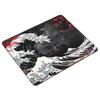 Mouse Pad Small Black Tsunami Ukiyoe Fuji Office Mouse Pad 240x200x3mm Rubber Sole Compatible with Optical Mouse Durable Stylish Cute Waterproof