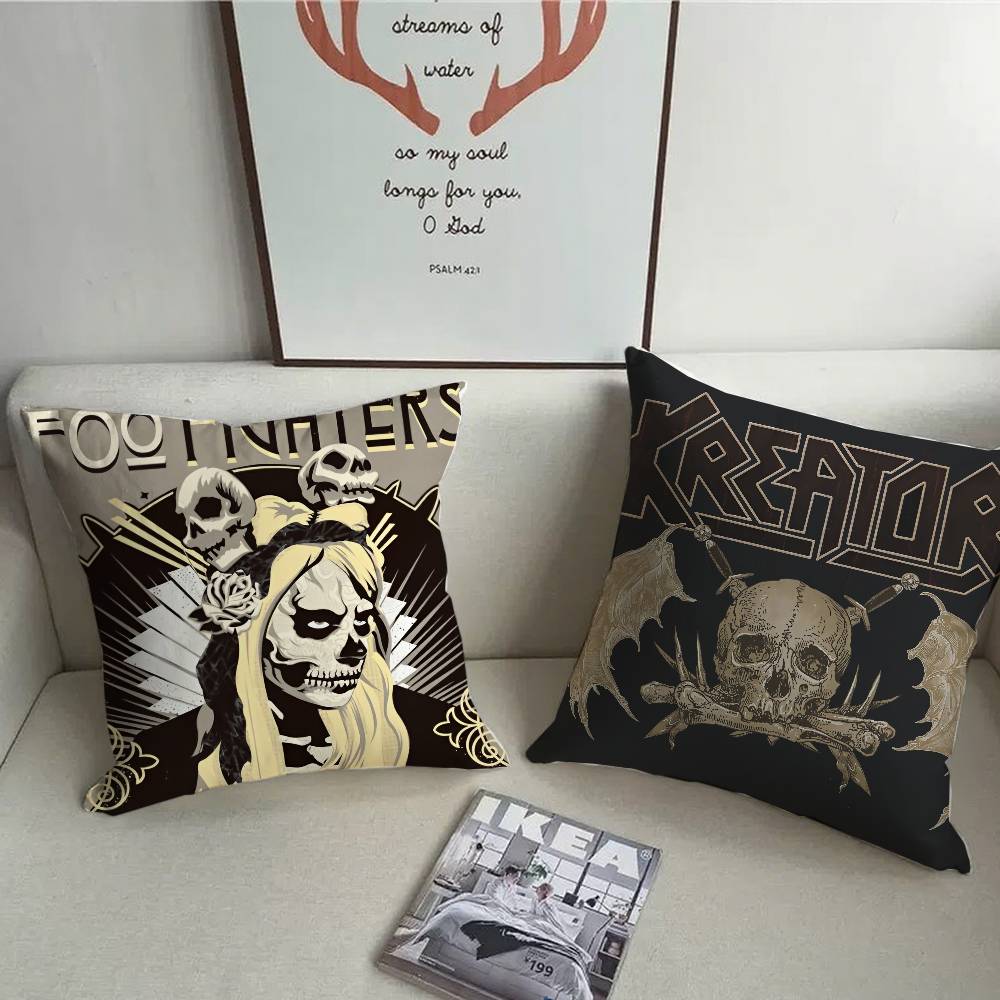 Rock Band-F-Foos Fighters Pillow Case Plush Fabric Soft Pillowcase Double Sided Print Cushion Cover Household Gifts