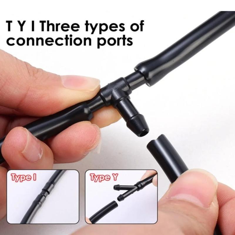 Windshield Wiper Washer Nozzle Hose With Connector Kit T Y I 3 Types Joint Windscreen Spray Jet Water Hose Fluid Tube Joiner