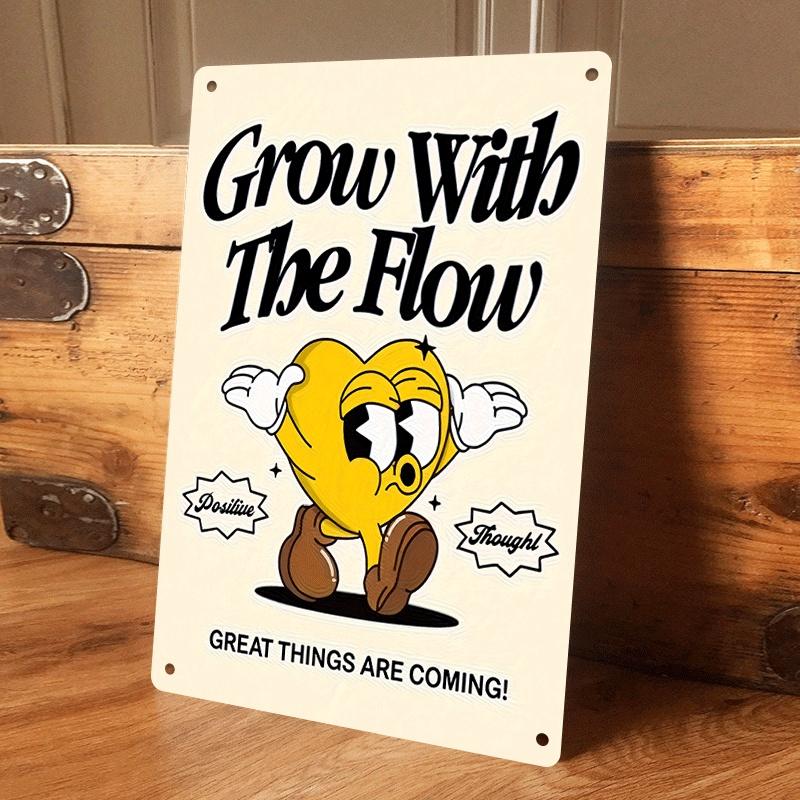 

1 piece of heartwarming and inspirational tin wall hanging plaque with a cartoon yellow heart pattern. A simple and modern style (as the picture,20x30cm)
