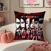 Stilvolle Kpop Girlgroup BBabymonster Kissenbezug Kissenhülle Kurzer Plüsch Verdeckter Reißverschluss Zimmer Sofa Kissenbezug